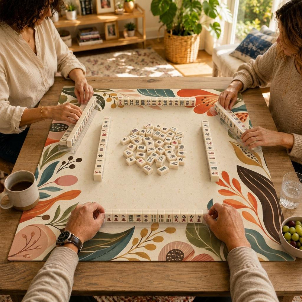 Botanical Mahjong Mat – Scandinavian Vegan Leather product detail