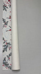 Vintage Ice Skater Christmas Mahjong Mat Festive Winter Vegan Leather