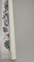 Winter Skating Pond Christmas Mahjong Mat Snowy Landscape Vegan Leather