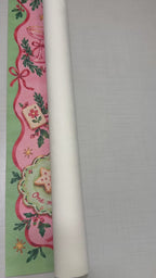 Pink & Green Christmas Mahjong Mat Charleston Guide Vegan Leather